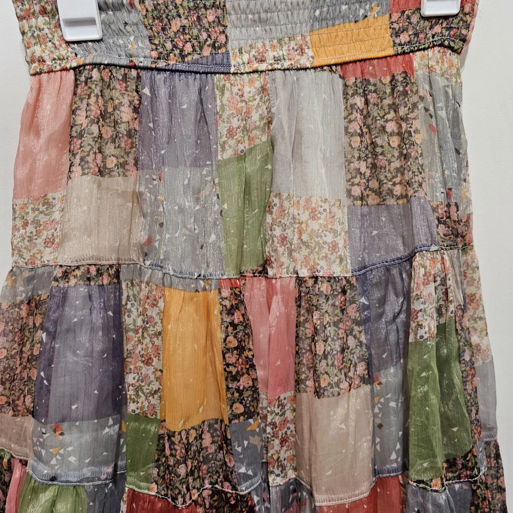 Floral Patchwork Maxi Skirt - Picture 5 of 7